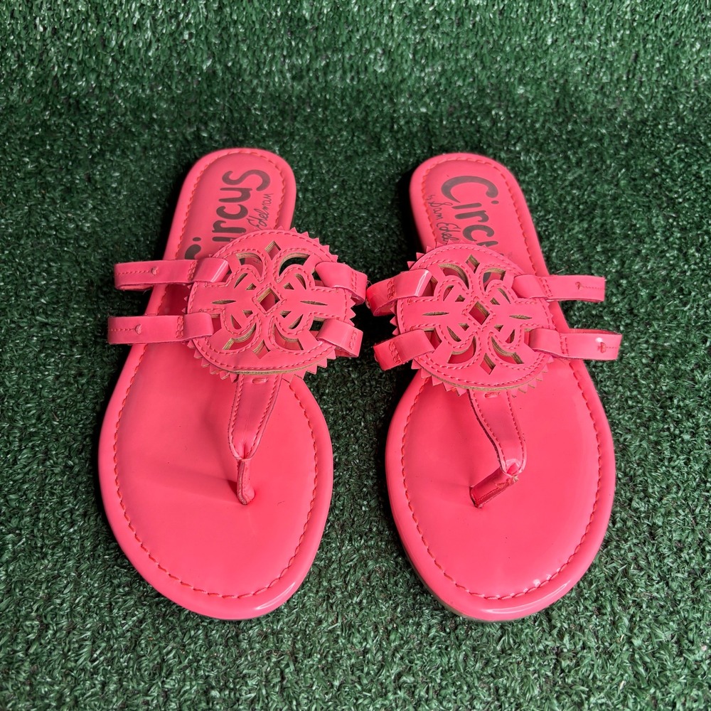 Circus by Sam Edelman Canyon‎ Medallion Thong Flat Sandals Pink Womens Sz 6 Wide